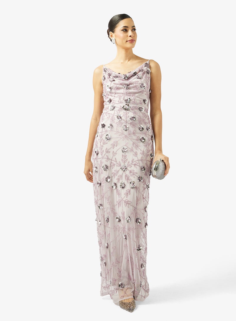 بيوت فستان ماكسي مزين بدون أكمام - Image 4